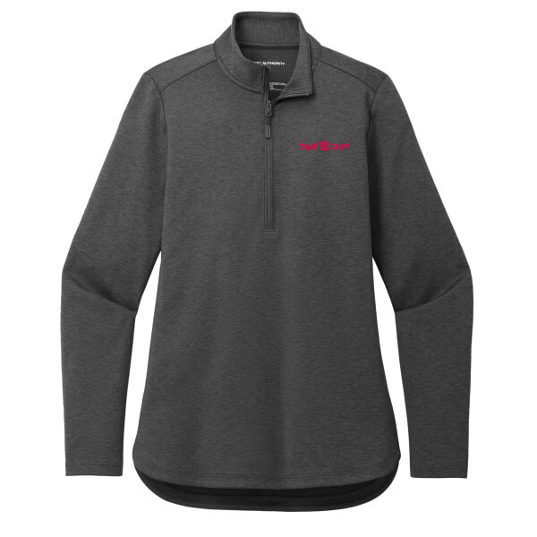 Port Authority® Ladies C-FREE® Double Knit 1/4-Zip - Embroidered Logo Thumbnail