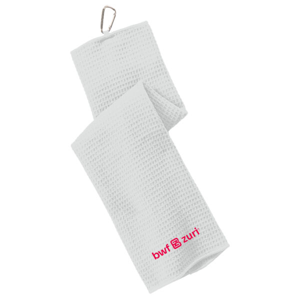 Port Authority Waffle Micofiber Gold Towel - Embroidered Logo Thumbnail