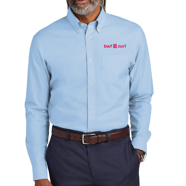 Brooks Brothers Tall Wrinkle-Free Stretch Pinpoint Shirt - Embroidered Logo Thumbnail