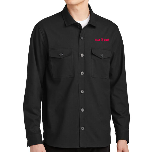 Mercer+Mettle Long Sleeve Twill Overshirt - Embroidered Logo Thumbnail