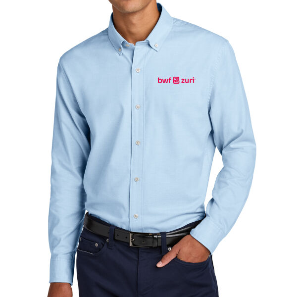 Mercer+Mettle Long Sleeve Modern Oxford Shirt - Embroidered Logo Thumbnail
