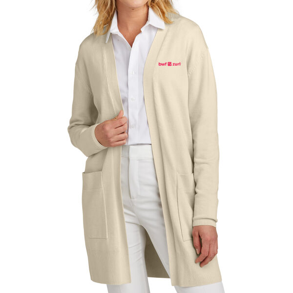 Mercer+Mettle Women's Open-Front Cardigan Sweater - Embroidered Logo Thumbnail