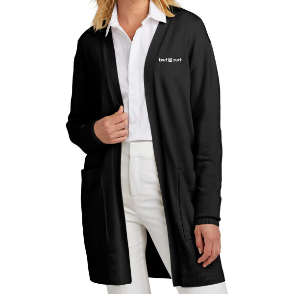 Mercer+Mettle Women's Open-Front Cardigan Sweater - Embroidered Logo Thumbnail