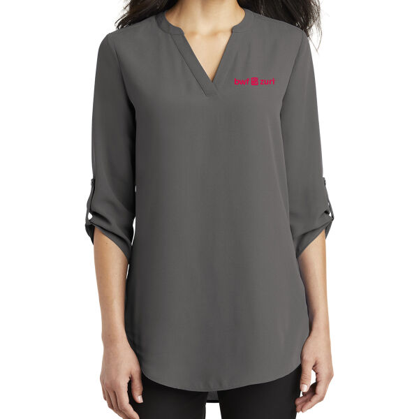 Port Authority Women's 3/4 Sleeve Tunic Blouse - Embroidered Logo Thumbnail